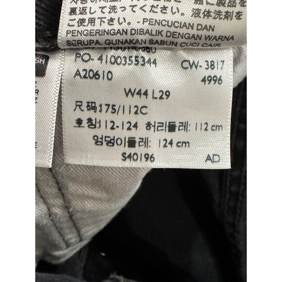 Vintage Levi's 501 Jeans Men's W44 L29 Button Fly Black Denim  Pants Grunge Stra - Picture 6 of 7